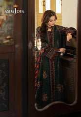 Swagiwear Asim Jofa, unstitched 3 piece Dhanak sequence embroidered suit -