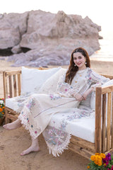 Swagiwear Chikenkari Qalamkar Embroidered Dhanak Three Piece