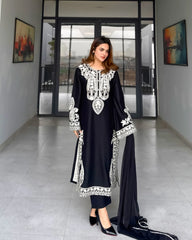 Swagiwear Mirana - Summer 3PC Lawn Embroidered Suit -