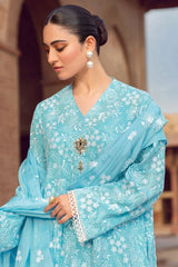 Swagiwear Bareeze 3pc Lawn dress with embroidered chiffon dupatta.
