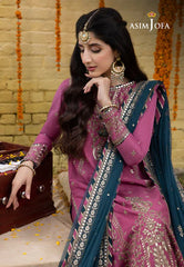Swagiwear Asim Jofa, unstitched 3 piece embroidered Lawn summer suit.