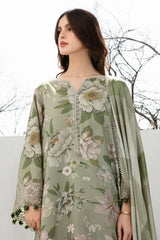 Lawn 3PC Printed Digital Printed Monar Dupatta Sw847