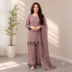SwagiWear - Summer-3PC Lawn Embroidered Suit - Sw1489