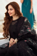 Swagiwear Nureh - 3PC Dhanak ChickenKari Embroidered with Sequence work Suit -