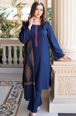Swagiwear Asling - Winter 3PC Dhanak Embroidered Suit -
