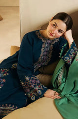 Zara Shahjahan - 3PC Embroidered Dhanak Embroidered Shirt with Embroidered Dupatta and Trouser - Sw669