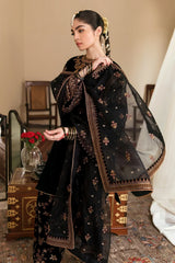 Swagiwear Embroidered sequence Velvet Dress With Organza sequence embroidered Dupatta