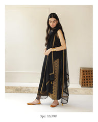3PC Lawn Embroidered Shirt With Chiffon Embroidered Dupatta Sw708