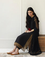 3PC Lawn Embroidered Shirt With Chiffon Embroidered Dupatta Sw708