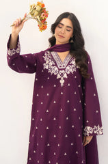 Swagiwear Dyot - Winter 3PC Dhanak Embroidered Suit -