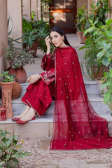 SwagiWear - 3PC EMBROIDERED LAWN SUIT - Sw1340
