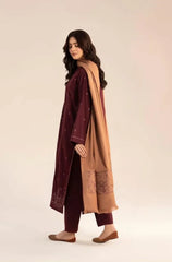 Sapphire - 3PC Dhanak Embroidered Shirt With Wool Embroidered Dupatta and Trouser - Sw1510