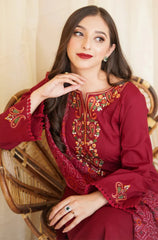 Swagiwear Asling - Winter 3PC Dhanak Embroidered Suit -