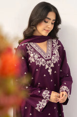Swagiwear Dyot - Winter 3PC Dhanak Embroidered Suit -
