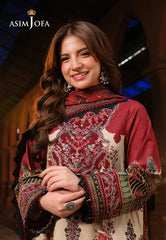 Swagiwear Asim Jofa - Winter 3PC Karandi Digital Print Dress -