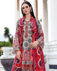 Swagiwear Charizma - Winter 3PC Karandi Digital Print Dress -
