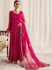 Swagiwear Iznik - Chiffon 3 Piece Sequin Embroidered Dress -