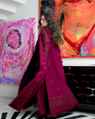 ZAIB - Winter 3PC Dhanak Embroidered Suit - Sw1556