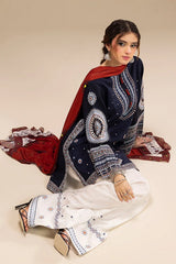 Swagiwear JAZMIN - UNSTITCHED 3PC DHANAK EMBROIDERED SUIT -