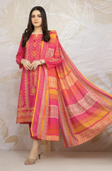 Sw692 Pink Printed Three Piece Summer Collection