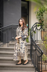 Swagiwear Sapphire - Winter 3PC Karandi Digital Print Dress -