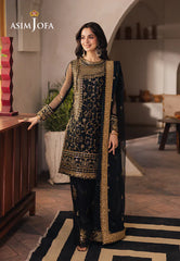 Swagiwear Asim Jofa, unstitched 3 piece Lawn sequence embroidered suit -