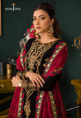 Swagiwear Asim jofa Embroidered Velvet 3piece suit -