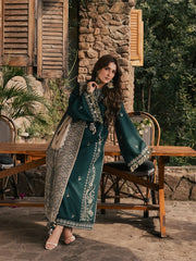 Izel - Winter 3PC Dhanak Embroidered Suit - Sw1558