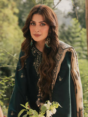 Izel - Winter 3PC Dhanak Embroidered Suit - Sw1558