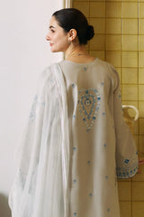 Swagiwear ZaraShahJahan - 3PC LAWN EMBROIDERED SHIRT WITH CHIFFON PRINTED DUPATTA