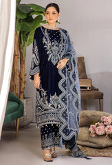 Swagiwear Cross Stitch - Velvet Dress with Embroidered Dupatta -