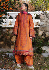 Swagiwear Hussain Rehar - 3PC Dhanak Chickenkari Embroidered Suit -