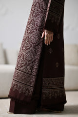 ZAIB - Winter 3PC Dhanak Embroidered Suit - zab1557