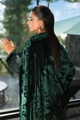 MARIA B - Luxury Velvet with heavy embroidered spangle work Velvet Shawl - Sw998