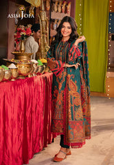 Swagiwear Asim Jofa - Winter 3PC Karandi Digital Print Dress -