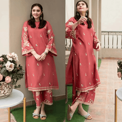 Swagiwear Zara shahjahan 2Pc Embroidered Lawn Suite With Fully Embroidered trouser