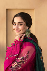 Swagiwear Rehan Rehar 3 Piece Embroidered Dhanak Suit -
