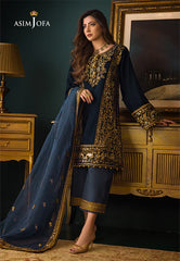 Swagiwear Asim Jofa - Embroidered Velvet 3piece suit -