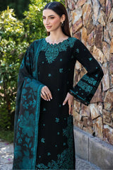 Swagiwear Bareeze 3-Piece Embroidered Lawn Dress Design with Chiffon Printed Dupatta -