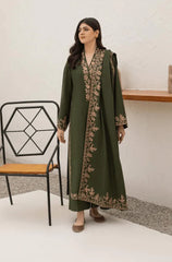 Swagiwear Agha Noor - Winter 3PC Dhanak Embroidered Suit -