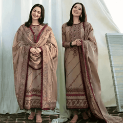 Swagiwear Florent - Winter 3PC Dhanak Embroidered Suit -