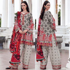 Swagiwear Charizma - Winter 3PC Karandi Digital Print Dress -
