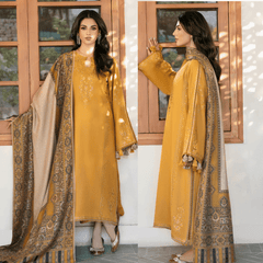 Swagiwear izel - Winter 3PC Dhanak Embroidered Suit -
