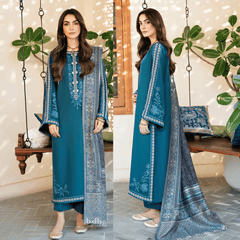 Swagiwear izel - Winter 3PC Dhanak Embroidered Suit -