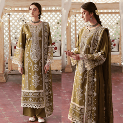 Swagiwear Jade - Winter 3PC Dhanak Embroidered Suit -
