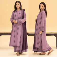 Swagiwear Izel - 3PC Lawn Embroidered Suit -