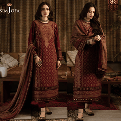 Swagiwear Asim Jofa, unstitched 3 piece Lawn sequence embroidered suit -