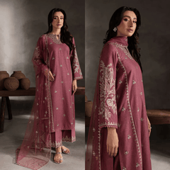 Swagiwear Batik - Summer 3PC Lawn Embroidered Suit -