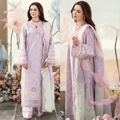 Swagiwear Qalamkar - Summer 3PC Lawn ChickenKari Embroidered Suit -