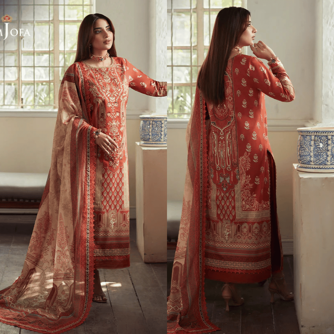 Swagiwear Asim Jofa - Summer 3PC Lawn Digital Print Dress -